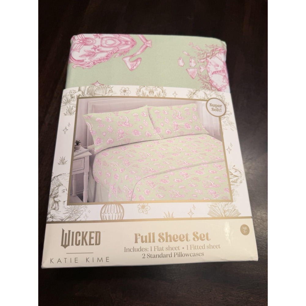 Katie Kime  Wicked Full size Sheet Set 4 Pc Set NEW